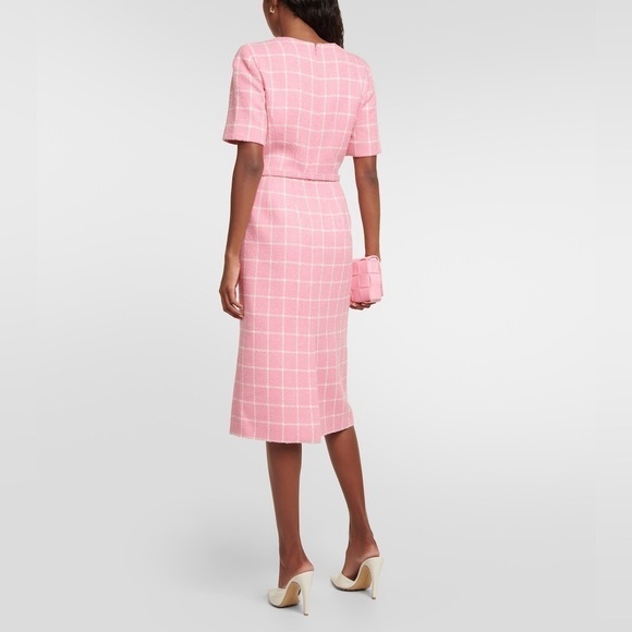 Elegant Pink  Checkered Dress .Not The Blue - Picture 6 of 15